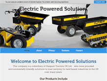 Tablet Screenshot of electricpoweredsolutions.co.uk